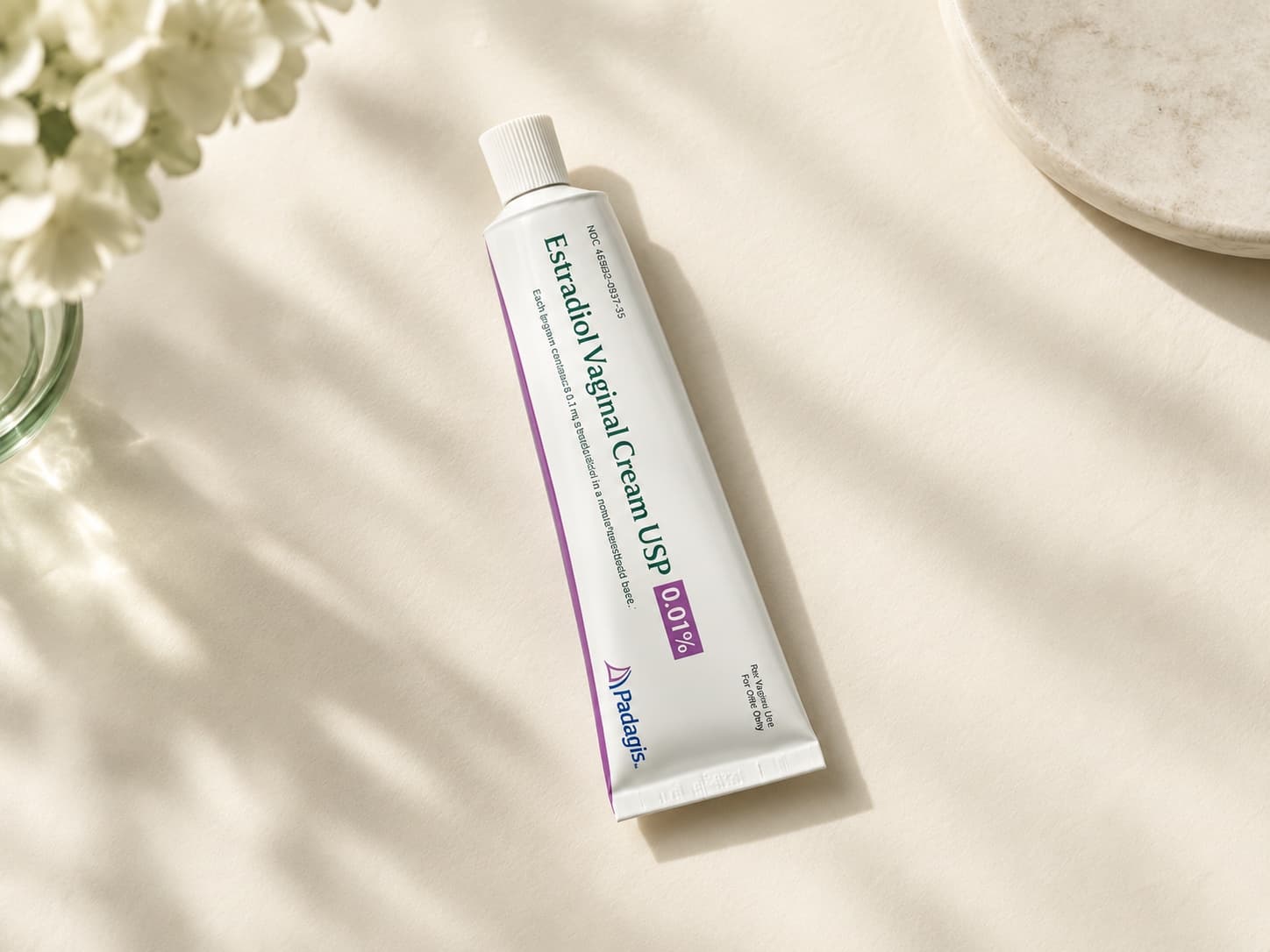 Estradiol Vaginal Cream USP 0.01% tube, 42.5 grams